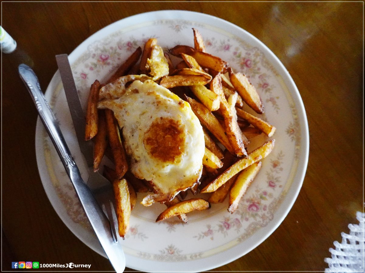 French fried and fried egg